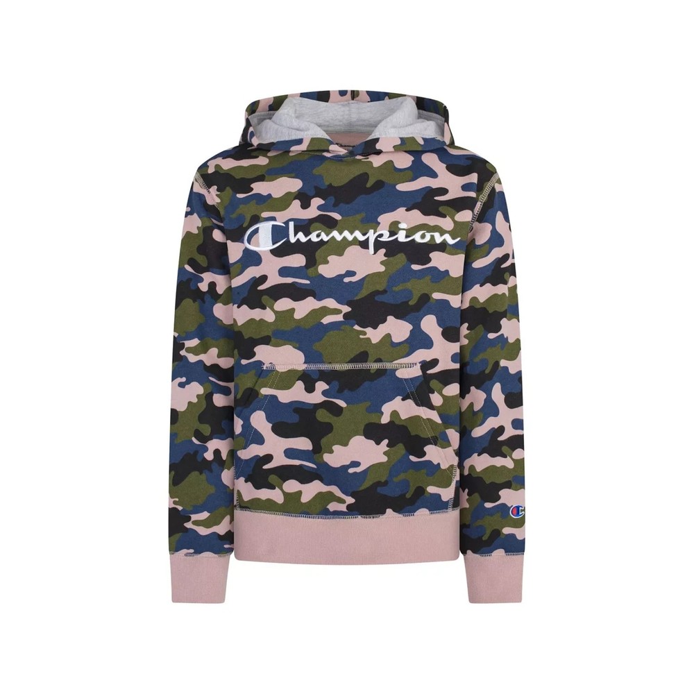 NWT CHAMPION Big Boys All Over Print Camo Signature Fleece Sweatshirt, Size: S-L